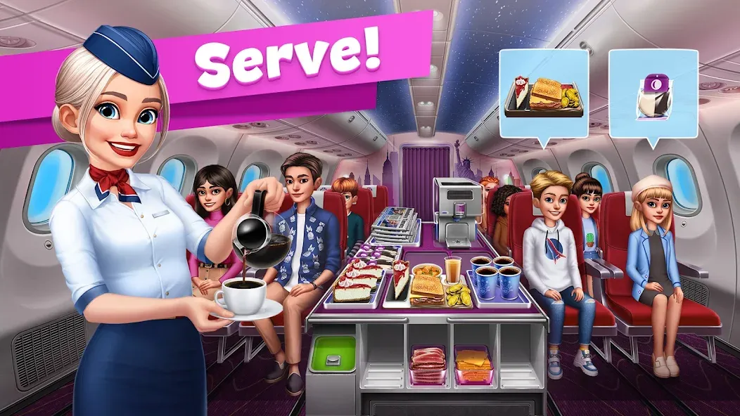 Скачать Airplane Chefs — Cooking Game (Эйрплейн Чефз) взлом на бесконечные деньги + мод меню screen 3