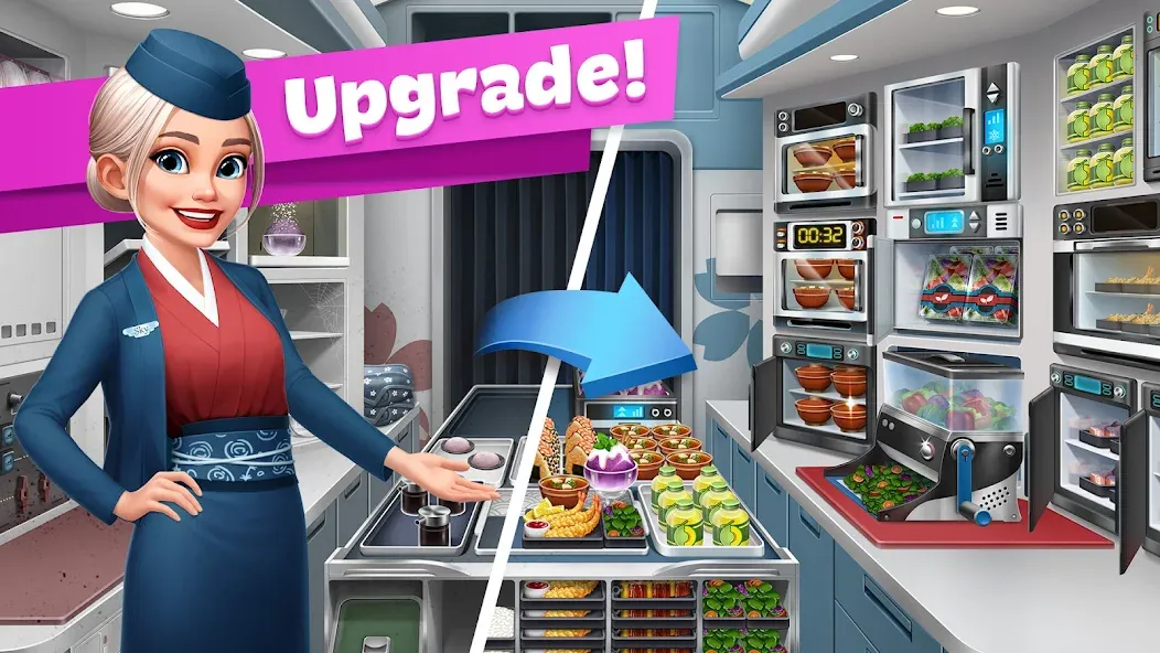 Скачать Airplane Chefs — Cooking Game (Эйрплейн Чефз) взлом на бесконечные деньги + мод меню screen 4