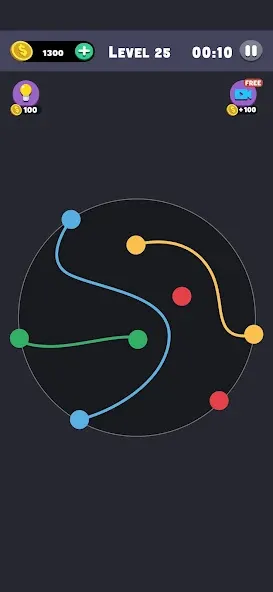 Скачать Same Color: Connect Two Dots (Сейм Колор Дот) взлом на бесконечные деньги + мод меню screen 1