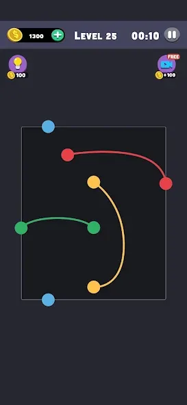 Скачать Same Color: Connect Two Dots (Сейм Колор Дот) взлом на бесконечные деньги + мод меню screen 2