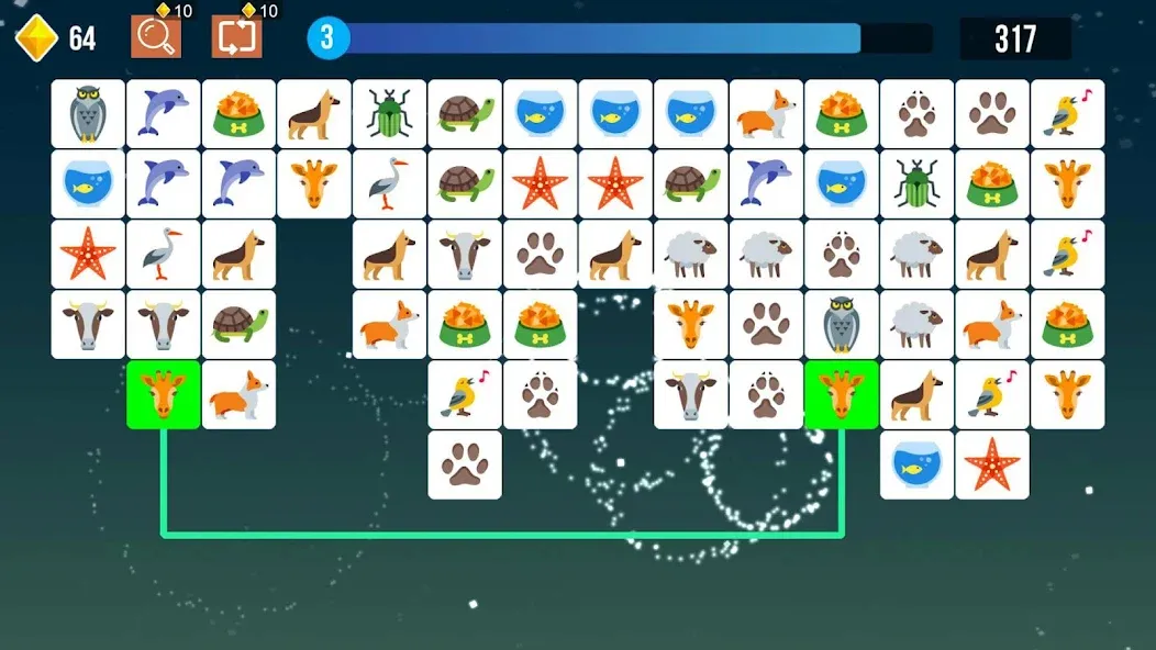 Скачать Pet Connect: Tile Puzzle Match (Пет Коннект) взлом на бесконечные деньги + мод меню screen 1