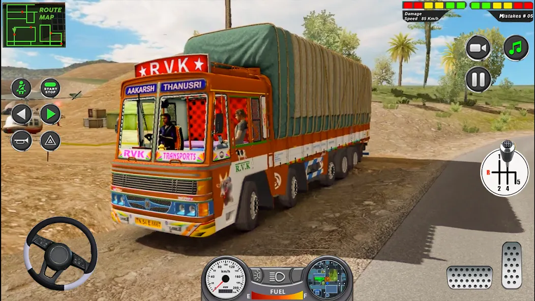 Скачать Indian Heavy Truck Delivery 3D взлом на бесконечные деньги + мод меню screen 1