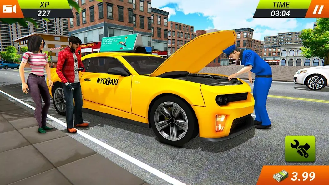 Скачать Modern Taxi Car Glory Driving взлом на бесконечные деньги + мод меню screen 3