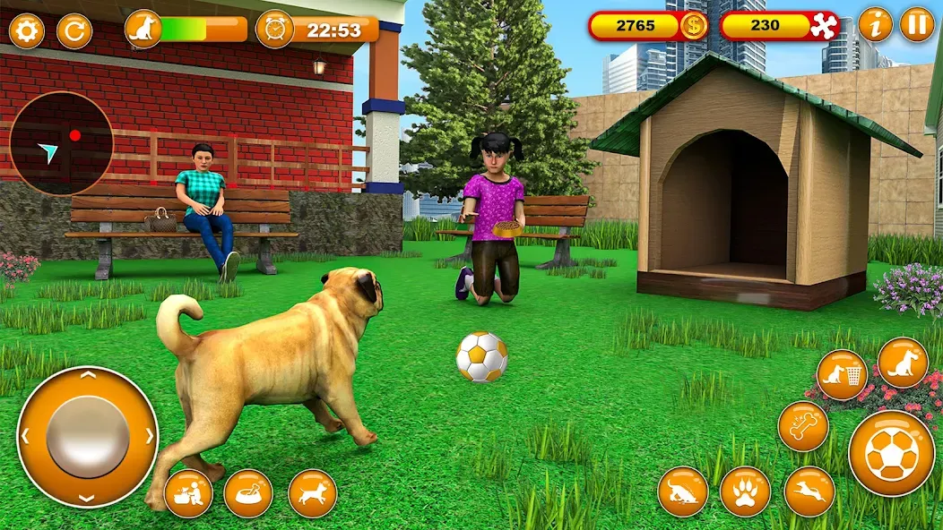 Скачать Pet Dog Family Adventure Games взлом на бесконечные деньги + мод меню screen 2