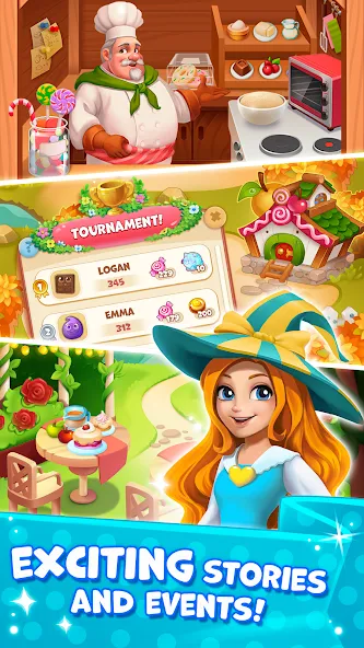 Скачать Candy Valley — Match 3 Puzzle взлом на бесконечные деньги + мод меню screen 2