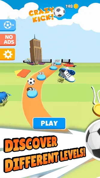 Скачать Crazy Kick! Fun Football game взлом на бесконечные деньги + мод меню screen 5