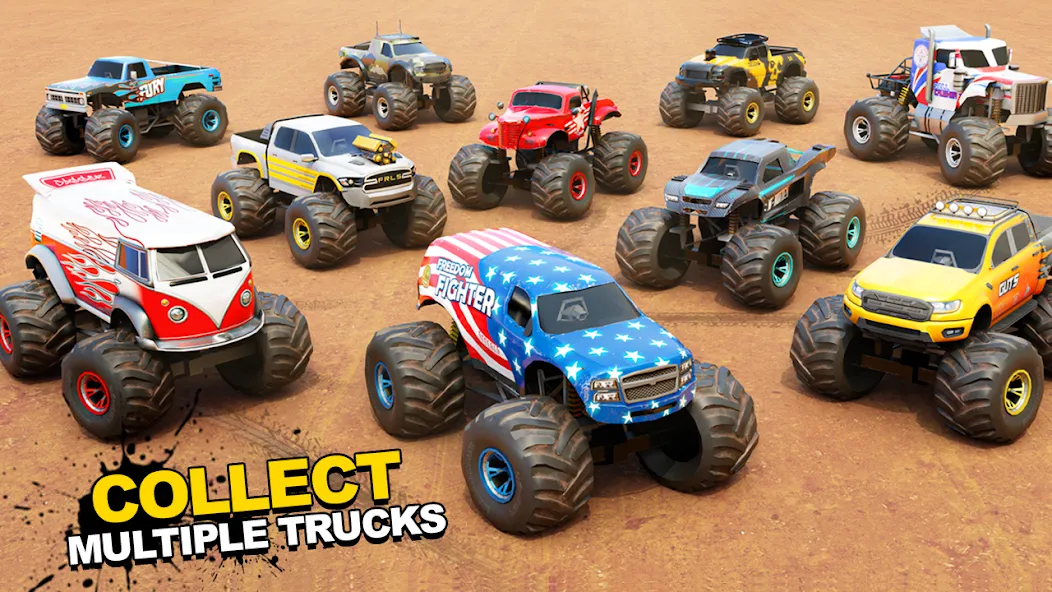 Скачать Fearless US Monster Truck Game (Фирлесс ЮЭС Монстер Трак Гейм) взлом на бесконечные деньги + мод меню screen 2