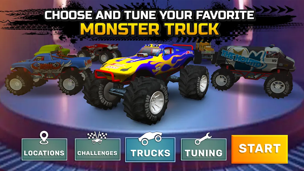 Скачать Monster truck: Extreme racing взлом на бесконечные деньги + мод меню screen 5