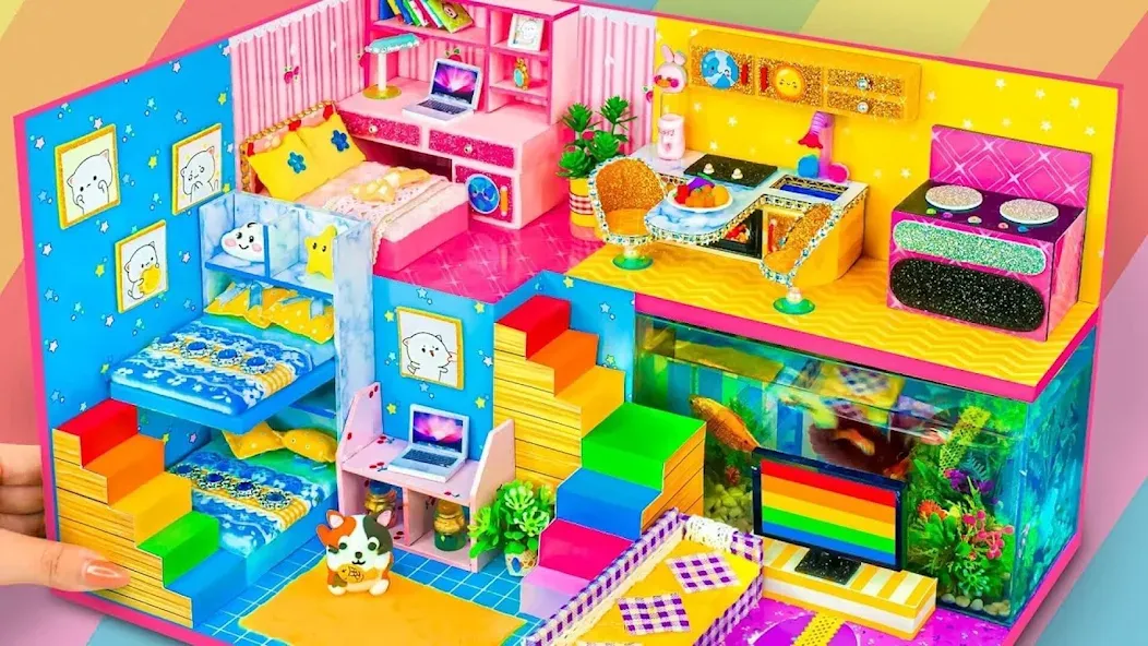 Скачать Girl Doll House Design Games взлом на бесконечные деньги + мод меню screen 1