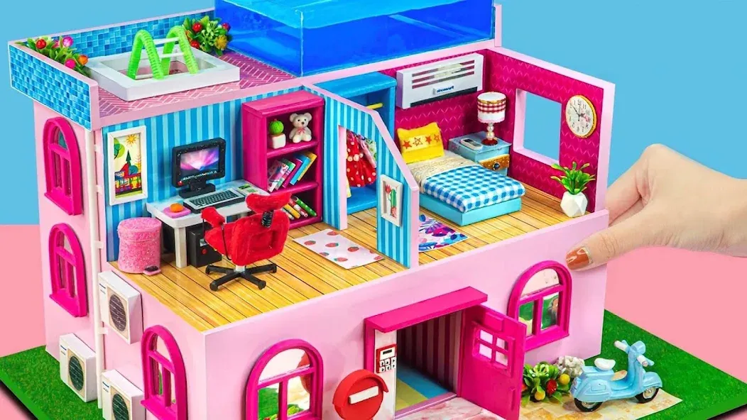 Скачать Girl Doll House Design Games взлом на бесконечные деньги + мод меню screen 3