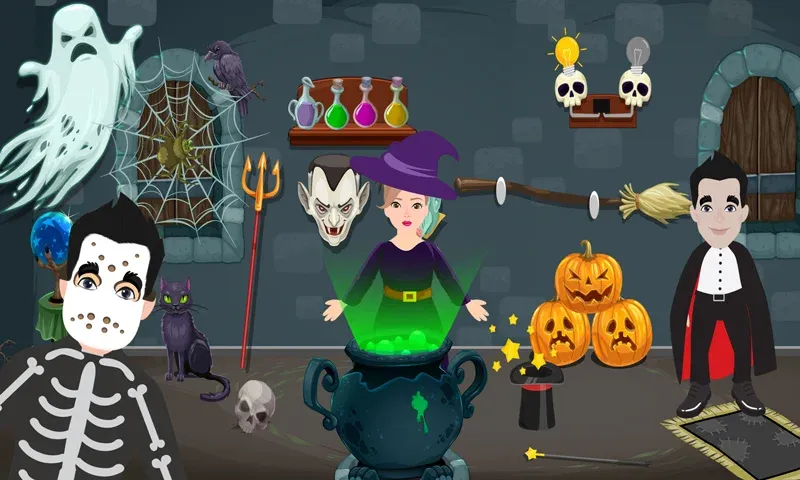 Скачать Pretend Play Halloween Party взлом на бесконечные деньги + мод меню screen 1