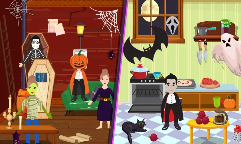 Скачать Pretend Play Halloween Party взлом на бесконечные деньги + мод меню screen 4