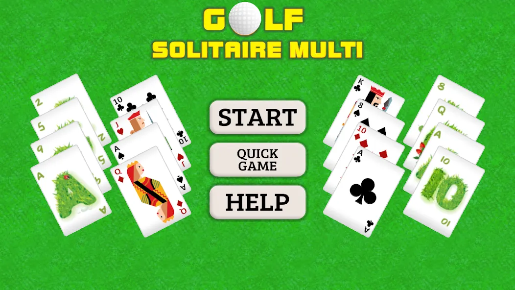 Скачать Golf Solitaire Multi CardsGame (Гольф Солитер Мульти КардсГейм) взлом на бесконечные деньги + мод меню screen 1