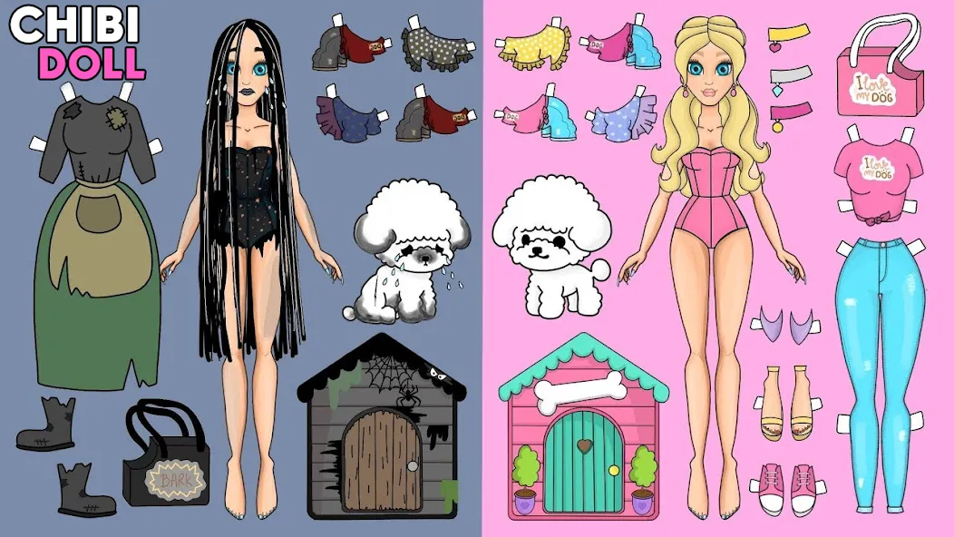 Скачать Chibi Dolls Dress Up Games взлом на бесконечные деньги + мод меню screen 1