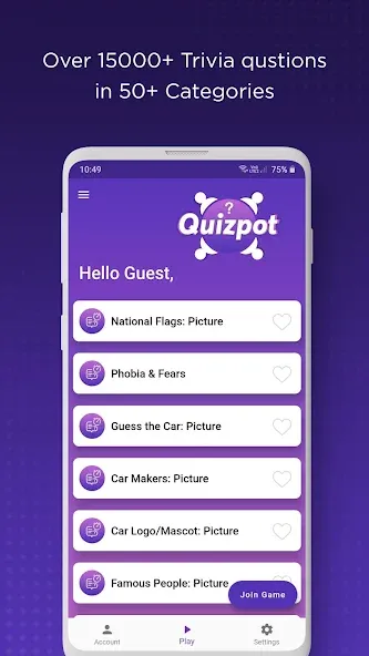 Скачать QuizPot: Group GK Quiz Trivia (КвизПот) взлом на бесконечные деньги + мод меню screen 2