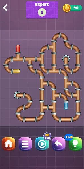 Скачать Pipe Puzzle Connect (Пайп Пазл Коннект) взлом на бесконечные деньги + мод меню screen 4