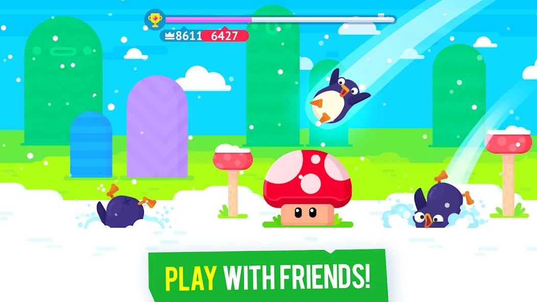 Скачать Bouncemasters: Penguin Games (Баунсмастерс) взлом на бесконечные деньги + мод меню screen 3