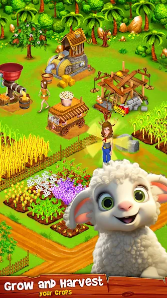 Скачать Country Valley Farming Game (Парадайз Хей Фарм Айленд) взлом на бесконечные деньги + мод меню screen 1