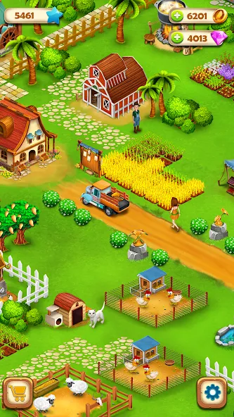 Скачать Country Valley Farming Game (Парадайз Хей Фарм Айленд) взлом на бесконечные деньги + мод меню screen 3