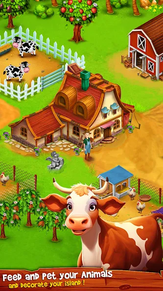 Скачать Country Valley Farming Game (Парадайз Хей Фарм Айленд) взлом на бесконечные деньги + мод меню screen 4