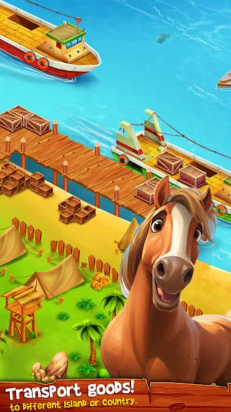 Скачать Country Valley Farming Game (Парадайз Хей Фарм Айленд) взлом на бесконечные деньги + мод меню screen 5