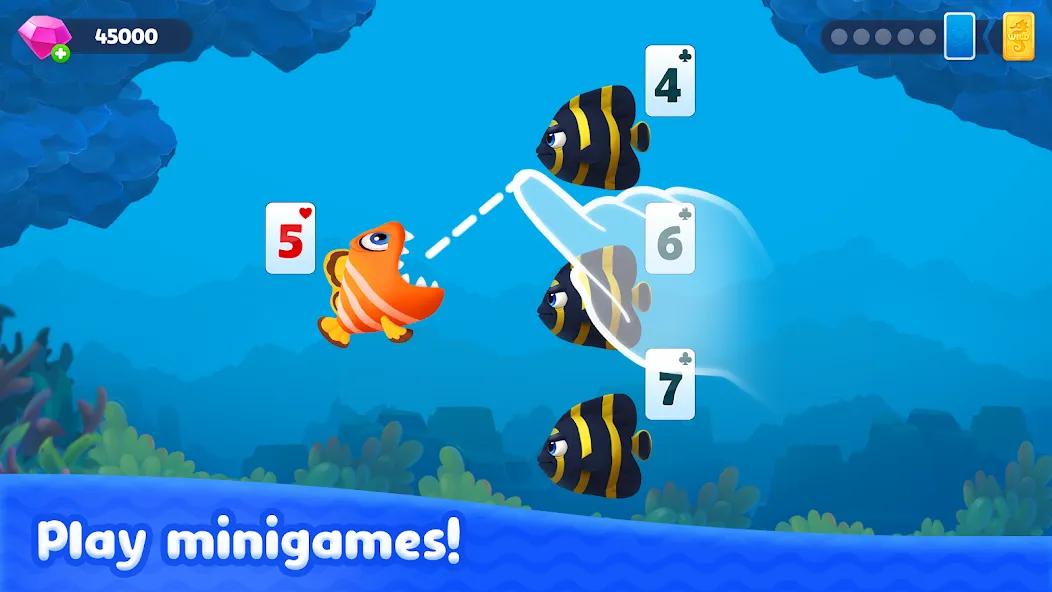 Скачать Fishdom Solitaire (Фишдом Солитер) взлом на бесконечные деньги + мод меню screen 1