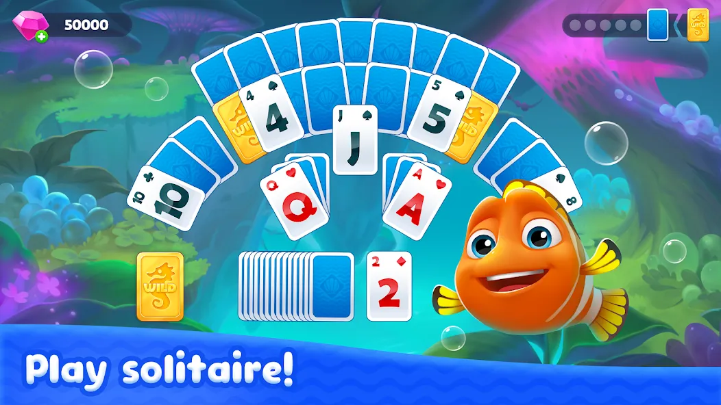 Скачать Fishdom Solitaire (Фишдом Солитер) взлом на бесконечные деньги + мод меню screen 2