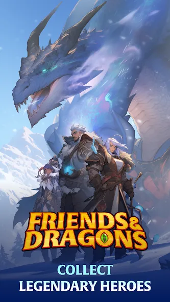 Скачать Friends & Dragons — Puzzle RPG взлом на бесконечные деньги + мод меню screen 1