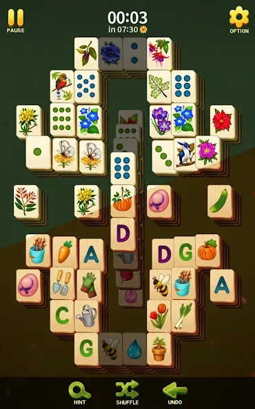 Скачать Mahjong Blossom Solitaire взлом на бесконечные деньги + мод меню screen 2