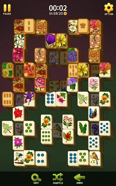 Скачать Mahjong Blossom Solitaire взлом на бесконечные деньги + мод меню screen 4