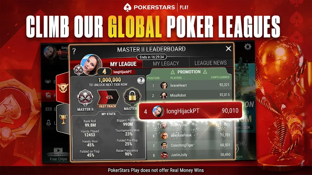 Скачать PokerStars Play: Texas Hold'em (ПокерСтарс Плей) взлом на бесконечные деньги + мод меню screen 2