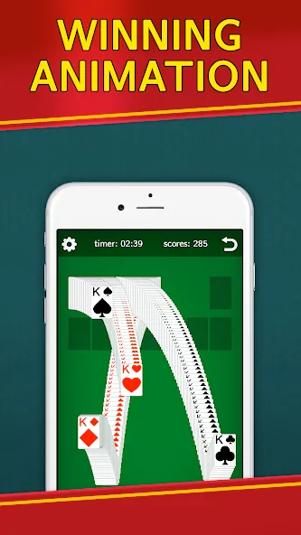 Скачать Classic Solitaire Klondike взлом на бесконечные деньги + мод меню screen 4