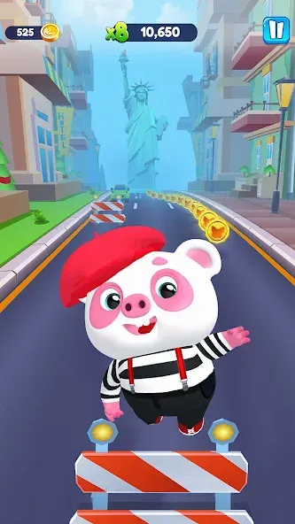 Скачать Piggy Panda Run: Fun Game взлом на бесконечные деньги + мод меню screen 2