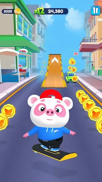 Скачать Piggy Panda Run: Fun Game взлом на бесконечные деньги + мод меню screen 3