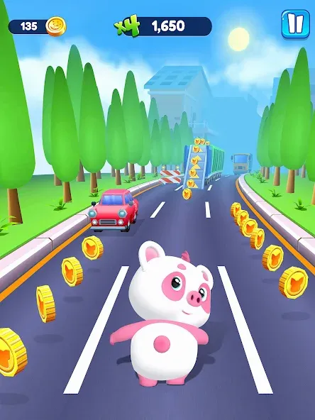 Скачать Piggy Panda Run: Fun Game взлом на бесконечные деньги + мод меню screen 5