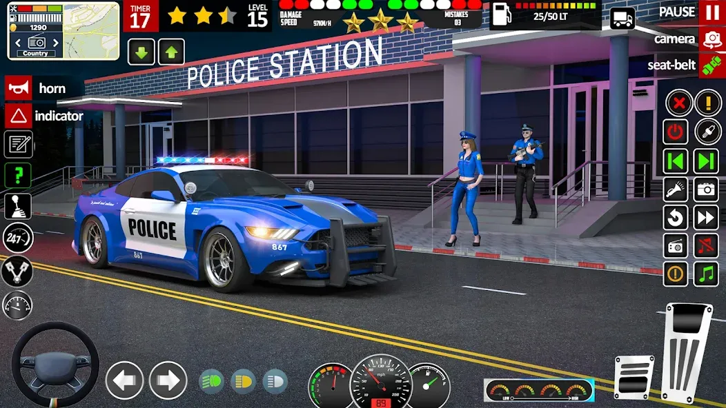 Скачать City Police Car Driving Games взлом на бесконечные деньги + мод меню screen 1