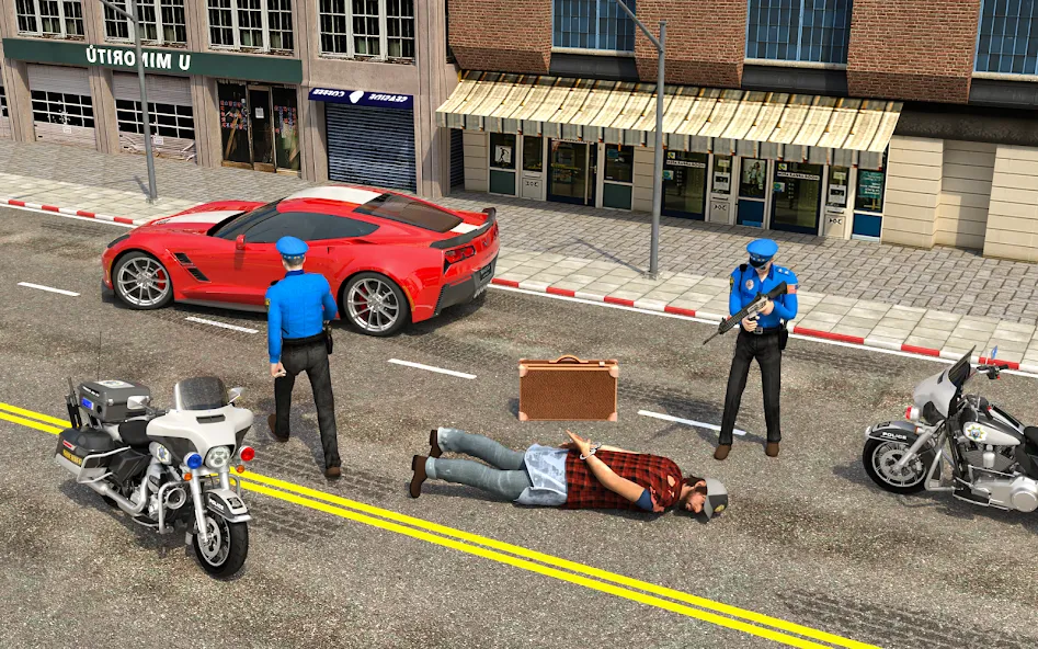 Скачать City Police Car Driving Games взлом на бесконечные деньги + мод меню screen 2