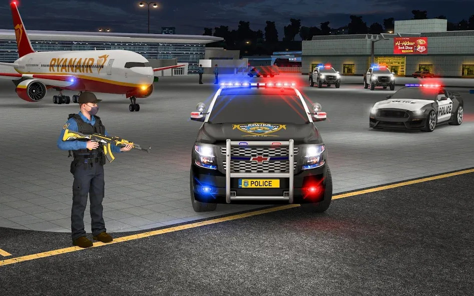 Скачать City Police Car Driving Games взлом на бесконечные деньги + мод меню screen 4