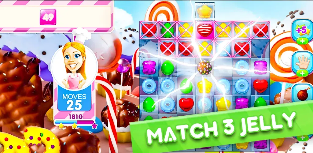 Скачать Jelly Kingdom Crush — Match 3 взлом на бесконечные деньги + мод меню screen 1