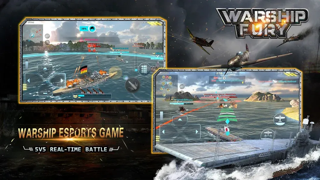 Скачать Warship Fury взлом на бесконечные деньги + мод меню screen 2