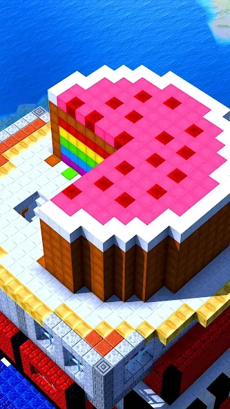 Скачать Tower Craft — Block Building (Тауэр Крафт) взлом на бесконечные деньги + мод меню screen 1