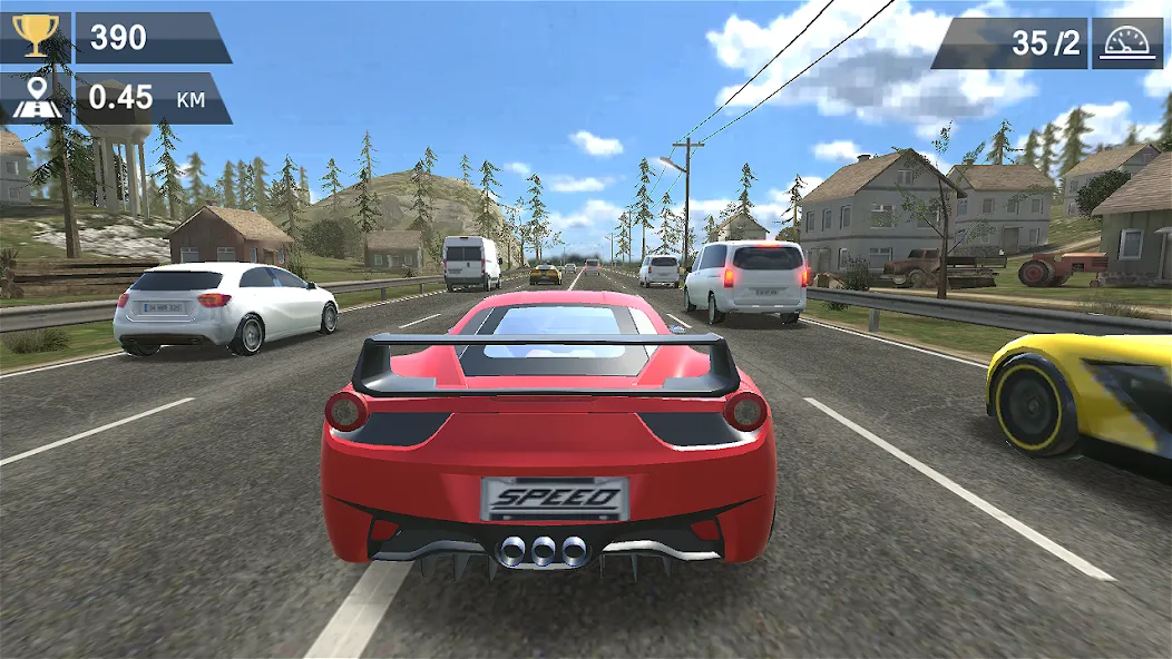 Скачать Racing Traffic Car Speed взлом на бесконечные деньги + мод меню screen 5