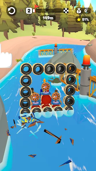 Скачать Raft Racing (ДИУАфтинг) взлом на бесконечные деньги + мод меню screen 4