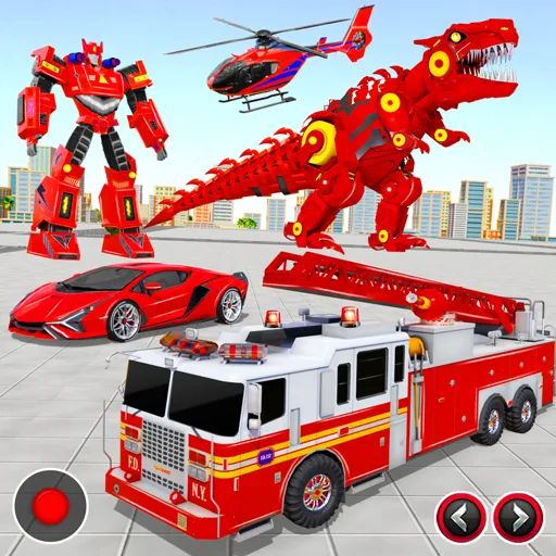 Скачать Fire Truck Robot Car Game взлом на бесконечные деньги + мод меню screen 1