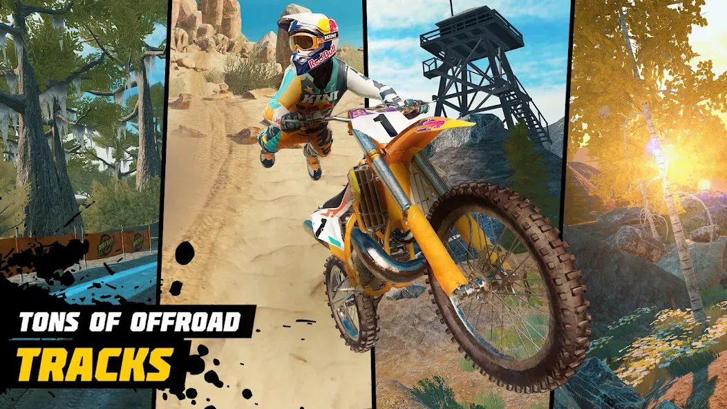 Скачать Dirt Bike Unchained: MX Racing (Дерт Байк Анчейнд) взлом на бесконечные деньги + мод меню screen 2