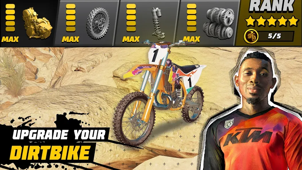 Скачать Dirt Bike Unchained: MX Racing (Дерт Байк Анчейнд) взлом на бесконечные деньги + мод меню screen 3