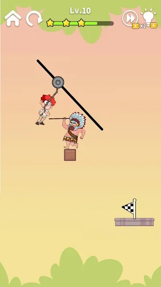 Скачать Zipline Rescue: Physics Game (Зиплайн Рескью) взлом на бесконечные деньги + мод меню screen 1