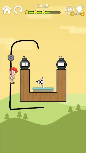 Скачать Zipline Rescue: Physics Game (Зиплайн Рескью) взлом на бесконечные деньги + мод меню screen 4