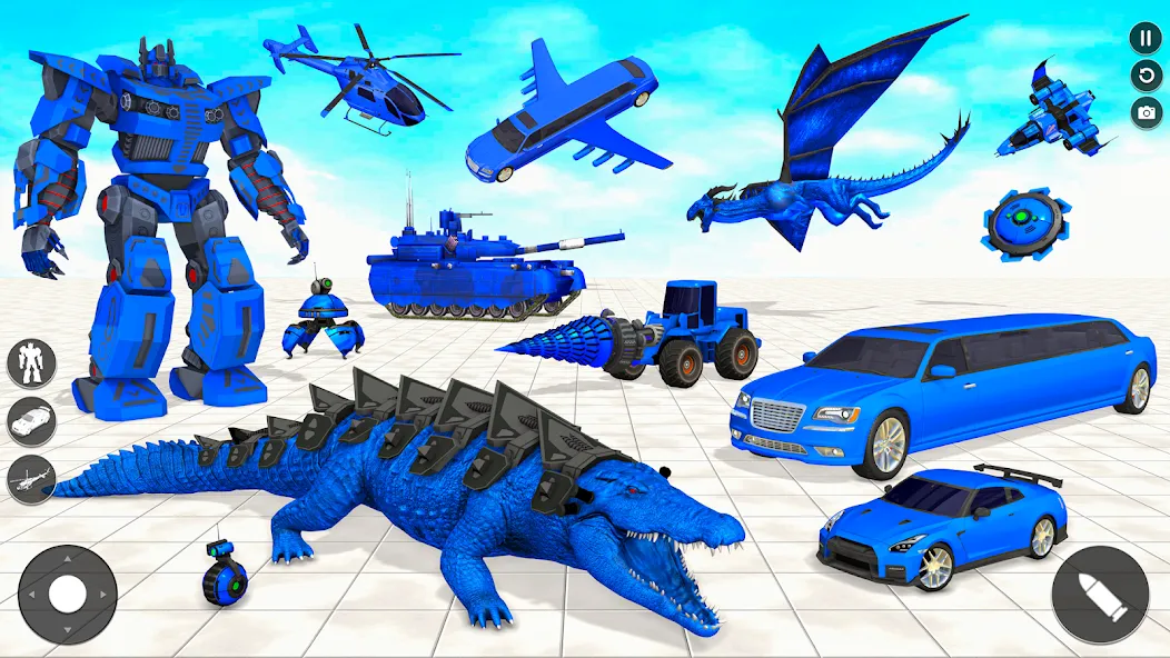 Скачать Crocodile Animal Robot Games взлом на бесконечные деньги + мод меню screen 1