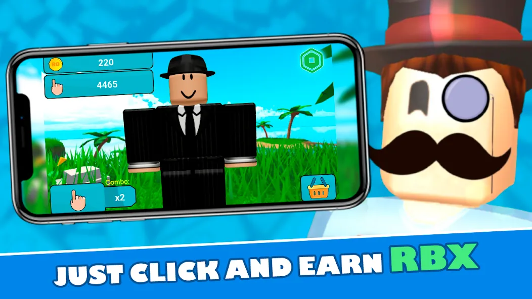 Скачать RoClicker — Robux (РоКликер) взлом на бесконечные деньги + мод меню screen 1